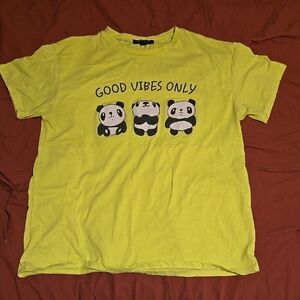 Women's Short Sleeve Tee - Good Vibes Only - Green